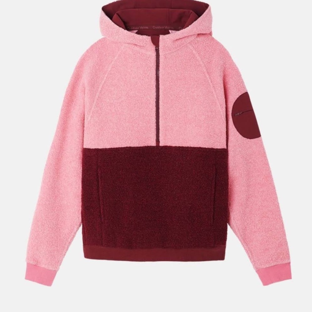 Outdoor Voices Megafleece half zip hoodie